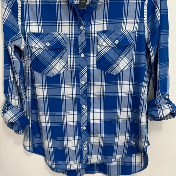 Abercrombie & Fitch Plaid Long Sleeve Shirt Size M NWT - Picture 2 of 9